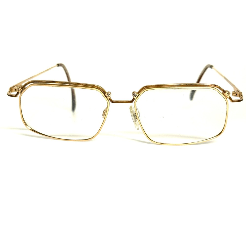 Cazal Mod 780 Col 76 Pure Titanium Eyeglasses Frames Gold Germany Vintage Mens
